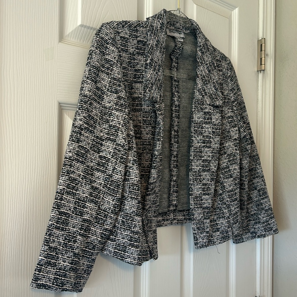 NWOT Shelby & Palmer Shimmer Tweed Cropped Blazer Jacket Size Small - Picture 2 of 8
